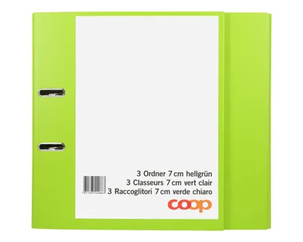 Ordner 7cm hellgrün 3 Stück
