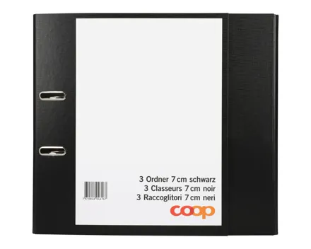 Ordner 7cm schwarz 3 Stück
