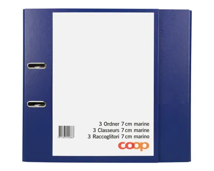 Ordner-Set 7cm blau 3 Stück