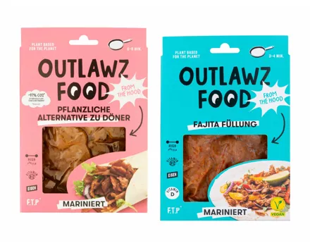 Outlawz Food pflanzlicher Döner & Fajita Füllung (Aktion nur in der Deutsch- und Westschweiz gültig)