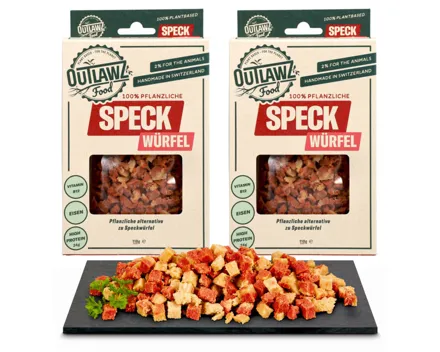 Outlawz Food vegane Alternative zu Speck Würfel 2x 110g