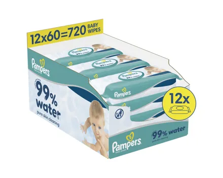 Pampers 99% Water Feuchttücher 12x60 Stück