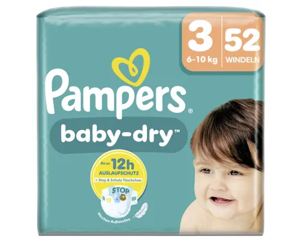 Pampers Baby Dry Grösse 3 Midi 6-10 kg 52 Stück
