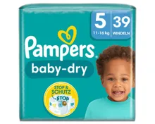 Pampers Baby-dry Grösse 5, 11-16kg, 39 Stück