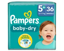 Pampers Baby-Dry Grösse 5+, 12-17kg, 36 Stück