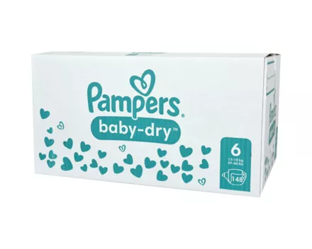 Pampers Baby-Dry Grösse 6 Monatsbox 148 Windeln