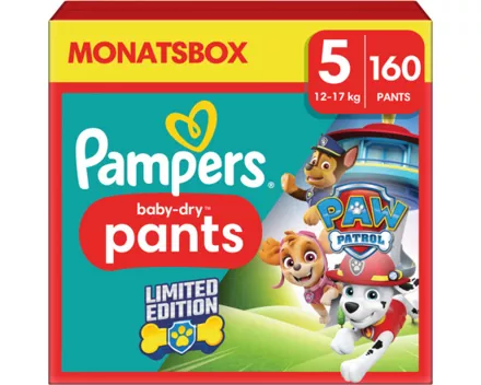 Pampers Baby-Dry Pants Paw Patrol Grösse 5 Monatsbox 160 Windeln
