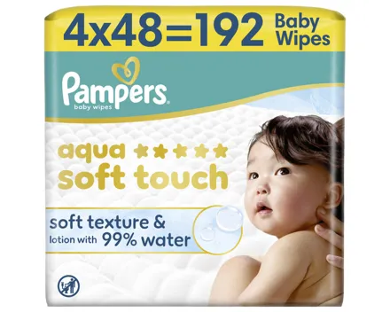 Pampers Feuchttücher Aqua Soft Touch 4x48 Stück