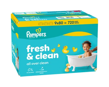 Pampers Feuchttücher Fresh Clean 9x80 Stück