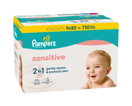 Pampers Feuchttücher Sensitiv 9x80 Stück