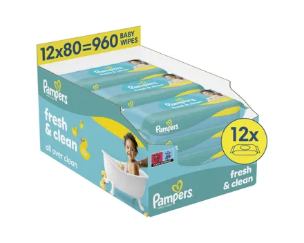 Pampers Fresh & Clean 12x80 Stück