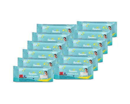Pampers Fresh Clean Feuchttücher 80 Stück 12x 80St