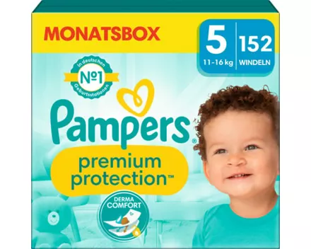 Pampers Premium Protection Grösse 5 Monatsbox 152 Windeln