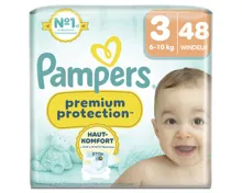Pampers Premium Protection Midi Grösse 3, 6-10kg 48 Windeln