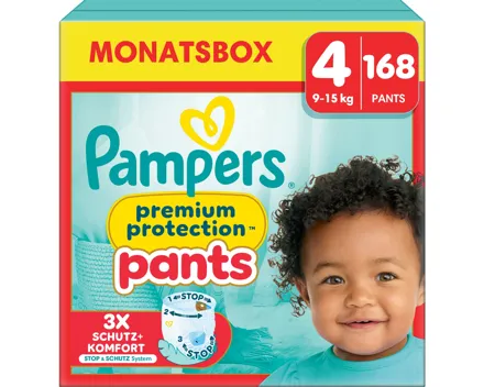 Pampers Premium Protection Pants Grösse 4 Monatsbox 168 Pants