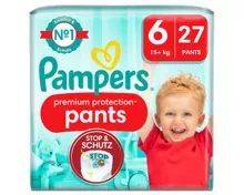 Pampers Premium Protection Pants Grösse 6, 15+kg, 27 Stück