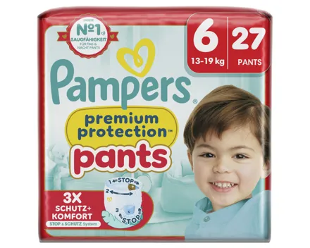 Pampers Premium Protection Pants Grösse 6 Extra Large 13-19kg 27 Stück