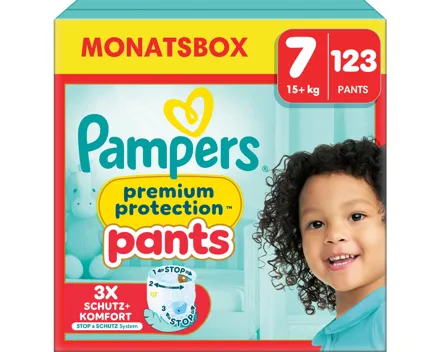 Pampers Premium Protection Pants Grösse 7 Monatsbox 123 Pants