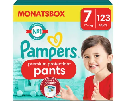 Pampers Premium Protection Pants Grösse 7 Monatsbox 123 Windeln