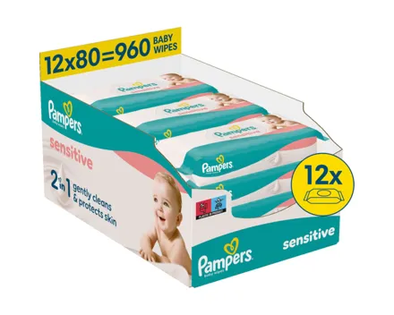 Pampers Sensitive 12x80 Stück