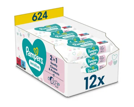 Pampers Sensitive Feuchttücher 12x52 Stück