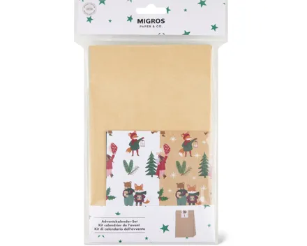 Paper & Co. Adventskalender-Set Kraft, FSC®