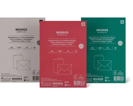 Paper & Co. Doppelkarten und Briefumschläge A6/C6, FSC®