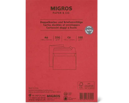 Paper & Co. Doppelkarten und Briefumschläge, FSC®