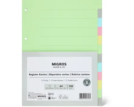 Paper & Co. Register Karton, 5er-Pack