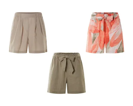 Paperbag-/Shorts mit Leinen