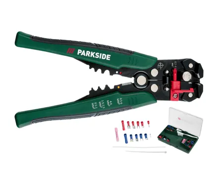 PARKSIDE Automatik-Abisolier- und Crimpzangen-Set, 231-tlg.
