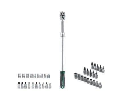 Parkside® Teleskopratsche/Steckschlüssel-Set, 19-tlg.