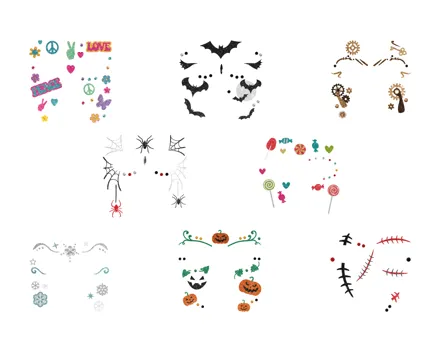 Party Factory Gesichts-Tattoos