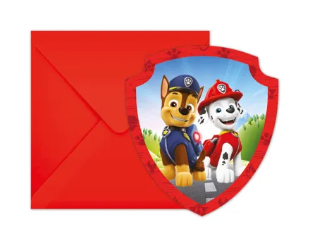 «Paw Patrol» Einladungsset, 6er