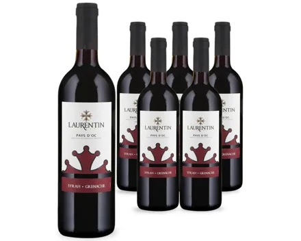 Pays d'Oc IGP Syrah Grenache Laurentin 6x 75cl (2022) – Rotwein, Frankreich (0.75l)