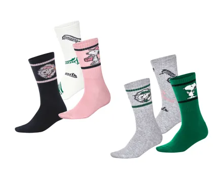 Peanuts™ Gerippte Damen-Socken, 3er-Set