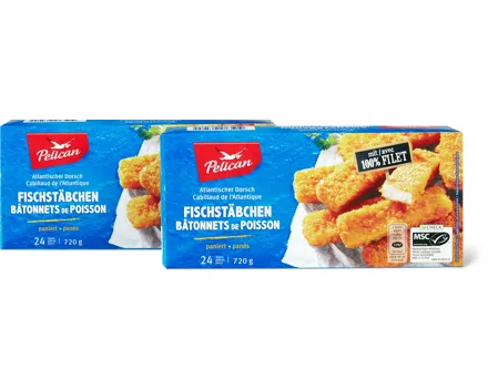 Pelican Fischstäbchen Dorsch, MSC, Duo-Pack