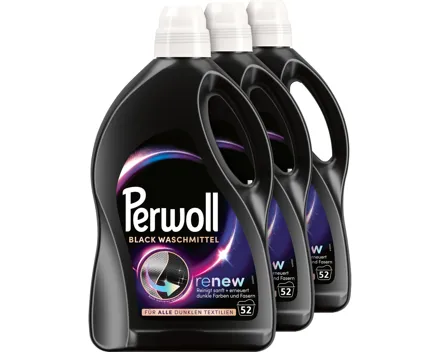Perwoll Flüssigwaschmittel Black 3 x 52 Waschgänge