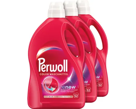 Perwoll Flüssigwaschmittel Color 3 x 52 Waschgänge