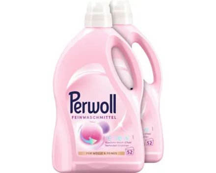 Perwoll Flüssigwaschmittel Wolle & Feines 2 x 52 Waschgänge