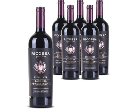 Piemont Barbera Appassimento Ricossa 6x 75cl (2022) – Rotwein, Italien (0.75l)