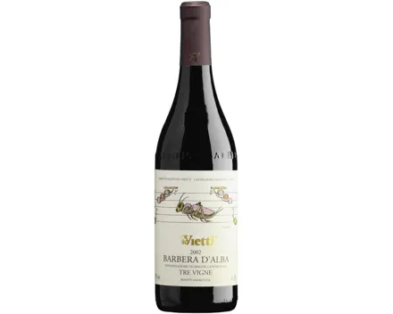 Piemonte DOC Barbera d'Alba Tre Vigna Vietti (2023) – Rotwein, Italien (0.75l)
