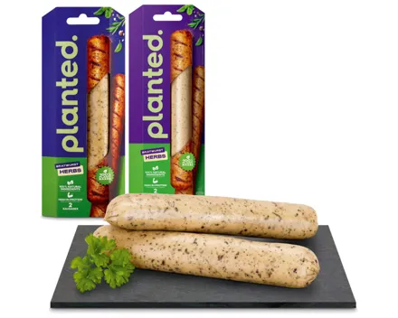 Planted vegane Alternative zu Bratwurst Herbs 2x 180g
