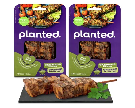Planted vegane Alternative zu Skewers Herbs 2x100g 2x 200g