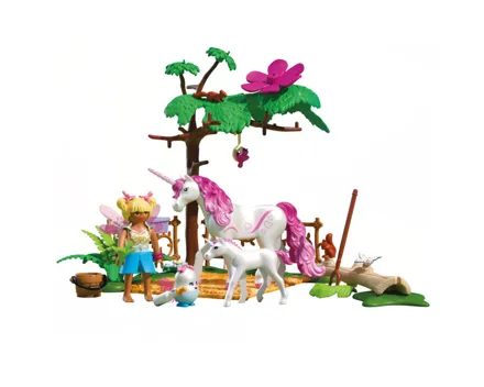 Playmobil 7183 Zauberhafter Einhorn-Stall für Mama und Fohlen 4+ Jahre