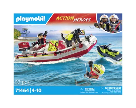 Playmobil Feuerwehrboot mit Aqua Scooter