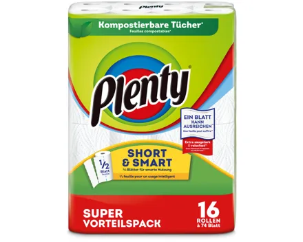 Plenty Short&Smart Haushaltstücher 16x74 Blatt