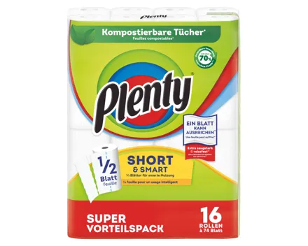 Plenty Short&Smart Haushaltstücher 16x74 Blatt