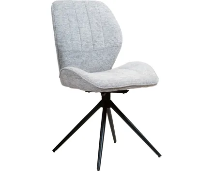 Polsterstuhl Aaron Stoff grau, drehbar