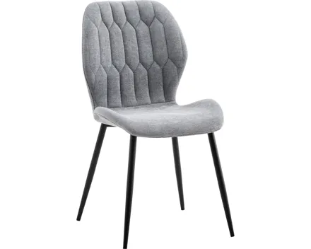 Polsterstuhl Andy Stoff hellgrau